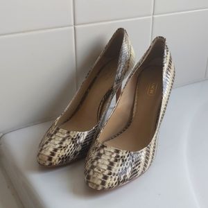COACH Handmade Snakeskin Heels